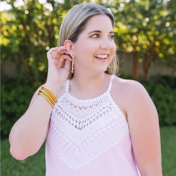 Lilly Pulitzer Britt Seersuckerer Stripe Halter Dresss - Picture 3 of 7